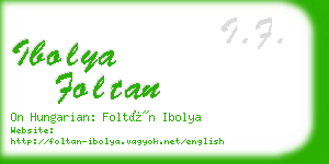 ibolya foltan business card